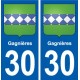 30 Aramon blason ville autocollant plaque stickers