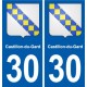 30 Aramon blason ville autocollant plaque stickers