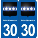 30 Aramon blason ville autocollant plaque stickers