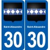 30 Aramon blason ville autocollant plaque stickers