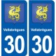 30 Aramon blason ville autocollant plaque stickers
