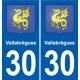 30 Aramon blason ville autocollant plaque stickers