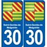 30 Aramon blason ville autocollant plaque stickers