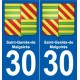 30 Aramon blason ville autocollant plaque stickers