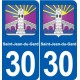 30 Aramon blason ville autocollant plaque stickers