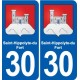 30 Aramon blason ville autocollant plaque stickers