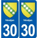 30 Aramon blason ville autocollant plaque stickers