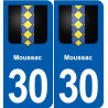 30 Aramon blason ville autocollant plaque stickers
