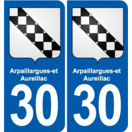 30 Aramon blason ville autocollant plaque stickers