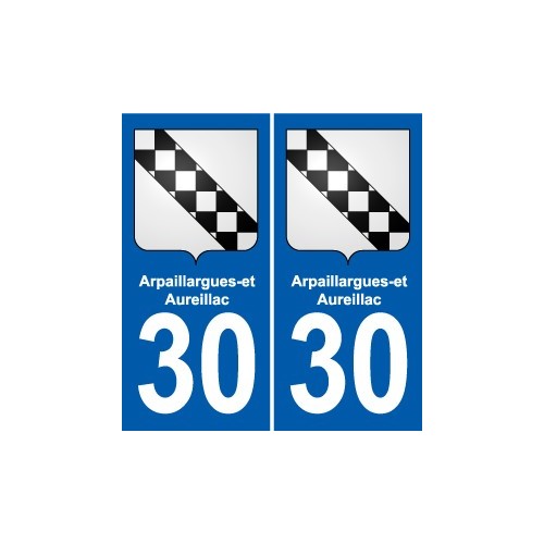 30 Aramon blason ville autocollant plaque stickers
