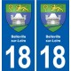 18 Belleville-sur-Loire blason autocollant plaque ville sticker