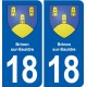 18 Sancerre blason autocollant plaque ville sticker