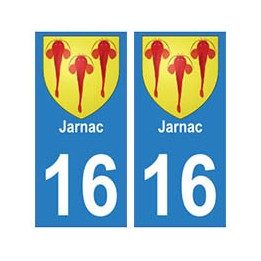 16 Jarnac ville autocollant plaque