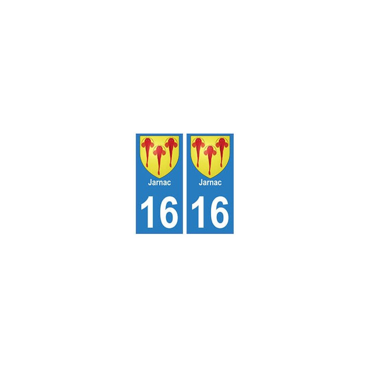16 Jarnac ville autocollant plaque