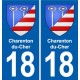18 Sancerre blason autocollant plaque ville sticker
