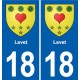 18 Levet blason autocollant plaque ville sticker