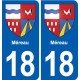 18 Sancerre blason autocollant plaque ville sticker