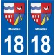 18 Méreau escudo de armas de la etiqueta engomada de la placa, de la ciudad de la etiqueta engomada