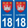 18 Sancerre blason autocollant plaque ville sticker