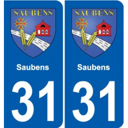 31 Fronton blason ville autocollant plaque stickers