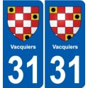 31 Fronton blason ville autocollant plaque stickers
