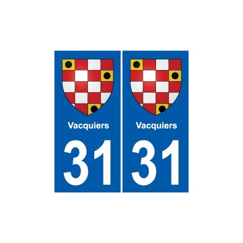 31 Fronton blason ville autocollant plaque stickers