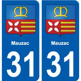 31 Fronton blason ville autocollant plaque stickers