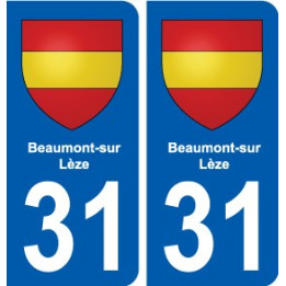 31 Fronton blason ville autocollant plaque stickers