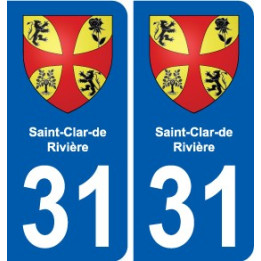 31 Fronton blason ville autocollant plaque stickers