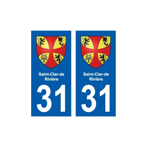 31 Fronton blason ville autocollant plaque stickers