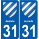 31 Fronton blason ville autocollant plaque stickers