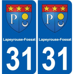 31 Fronton blason ville autocollant plaque stickers
