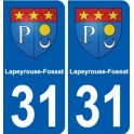 31 Fronton blason ville autocollant plaque stickers