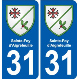 31 Fronton blason ville autocollant plaque stickers