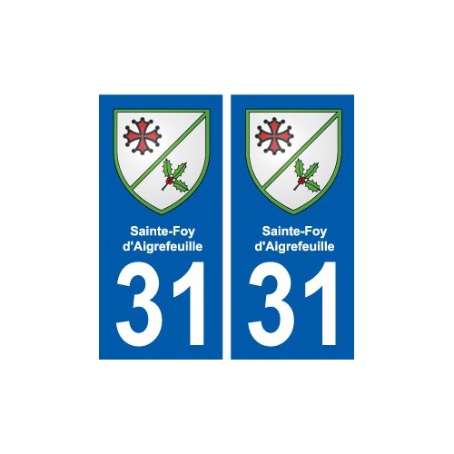 31 Fronton blason ville autocollant plaque stickers
