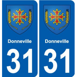31 Fronton blason ville autocollant plaque stickers