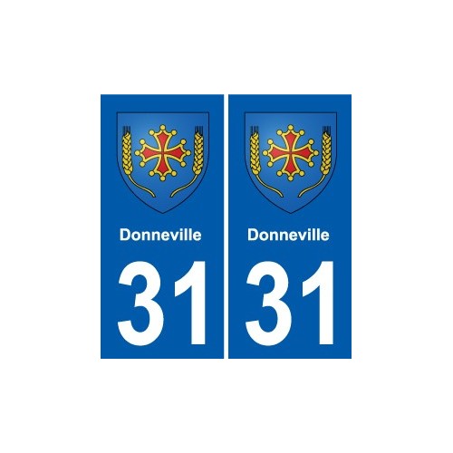 31 Fronton blason ville autocollant plaque stickers