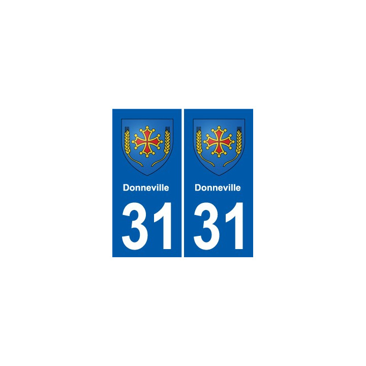 31 Fronton blason ville autocollant plaque stickers