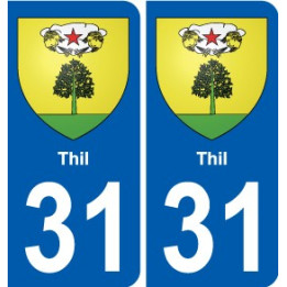 31 Fronton blason ville autocollant plaque stickers