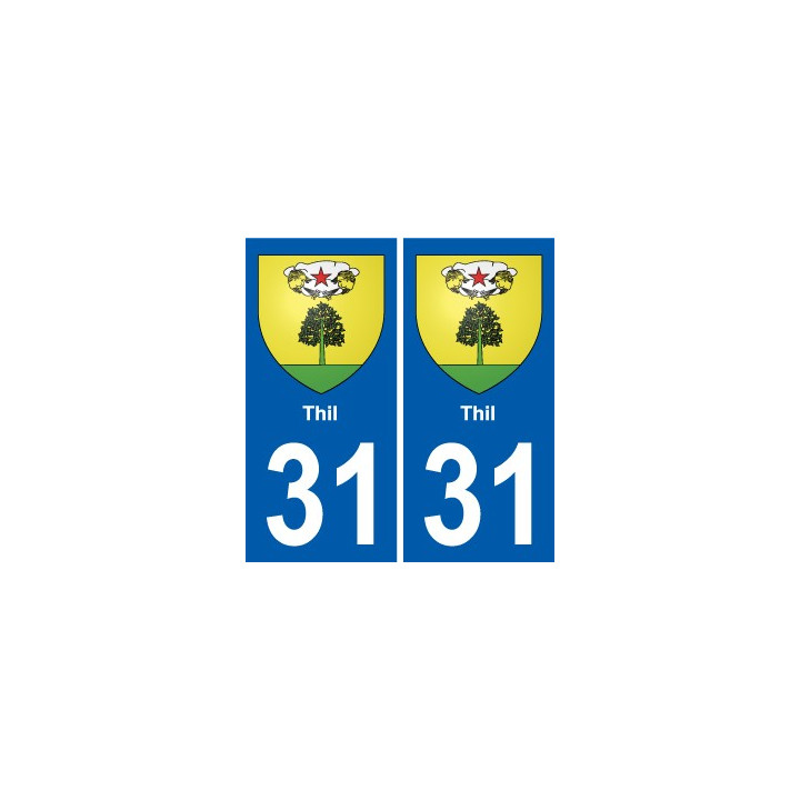 31 Fronton blason ville autocollant plaque stickers