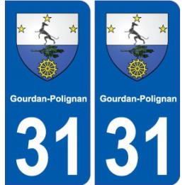31 Fronton blason ville autocollant plaque stickers