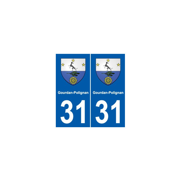 31 Fronton blason ville autocollant plaque stickers
