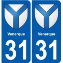 31 Fronton blason ville autocollant plaque stickers