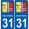 31 Fronton blason ville autocollant plaque stickers