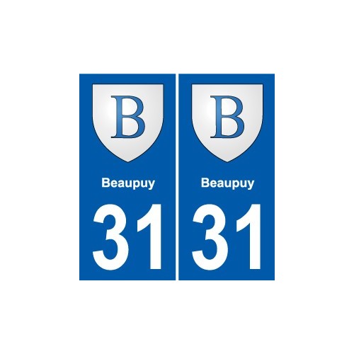 31 Fronton blason ville autocollant plaque stickers