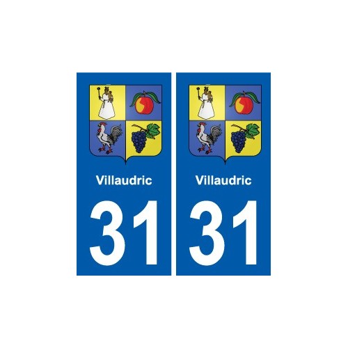 31 Fronton blason ville autocollant plaque stickers