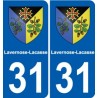 31 Fronton blason ville autocollant plaque stickers