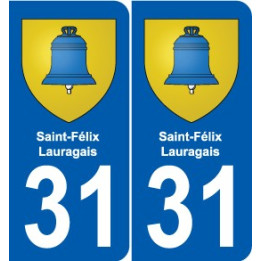 31 Saint-Félix-Lauragais blason ville autocollant plaque stickers