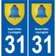 31 Saint-Félix-Lauragais blason ville autocollant plaque stickers
