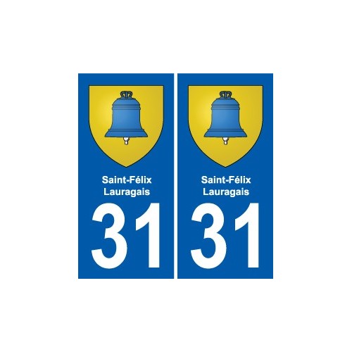 31 Saint-Félix-Lauragais blason ville autocollant plaque stickers